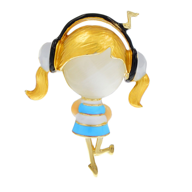 Segė — metalas, moteriško stiliaus, animacinių filmų personažai, lašėjančio aliejaus paviršius, dekoratyvinis aksesuaras