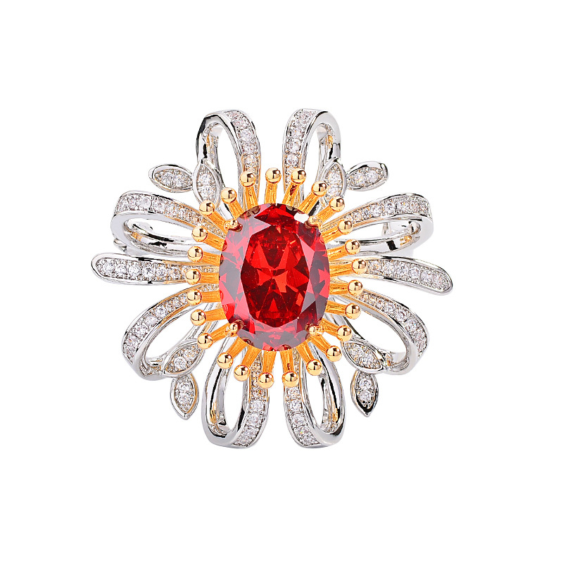 Broșă | Formă: Floare; Stil: Doamnă, Elegant; Material: Cupru; Proces: Electroplatrare; Model XR16097