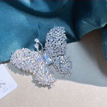 Καρφίτσα με φιόγκο, διαμαντένια επεξεργασία, χαλκός επίχρυσος με μικροενθέτων, μάρκα Dazzling Crystal, γυναικείο στυλ Chanel