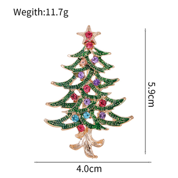 Καρφίτσα χριστουγεννιάτικου δέντρου, κράμα ψευδάργύρου, ηλεκτροπλατιωμένη επίστρωση, σχέδιο φύλλων, ποιμενικό στυλ