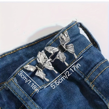 Pojasna spona s leptirovim dizajnom za visoki struk, podesiva od legure protiv proklizavanja za hlače i suknje