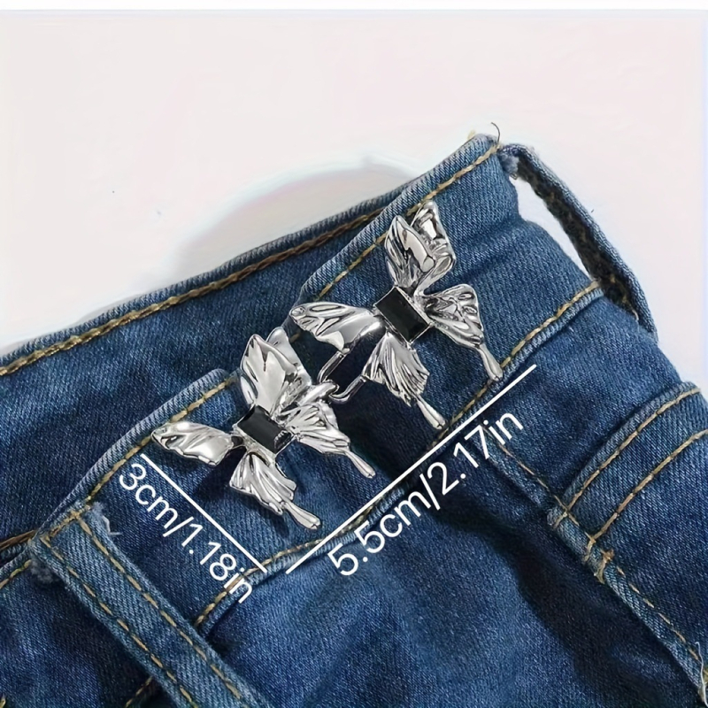 Pojasna spona s leptirovim dizajnom za visoki struk, podesiva od legure protiv proklizavanja za hlače i suknje