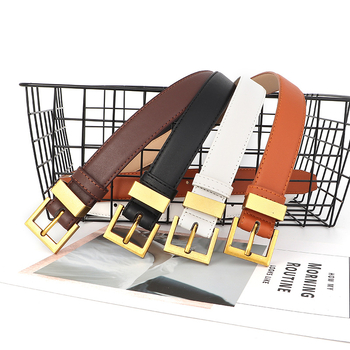 Γυναικεία ζώνη PU δέρματος με τετράγωνη αγκράφα από κράμα, πλάτος 2-4 εκ, στυλ: επιχειρηματικό, ευέλικτο, μινιμαλιστικό