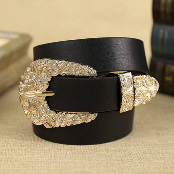 Δερμάτινη ζώνη με χρυσή μεταλλική αγκράφα, μποέμ στυλ, αγκράφα τύπου σκοινιού, Red Bean υλικό, SH58714472