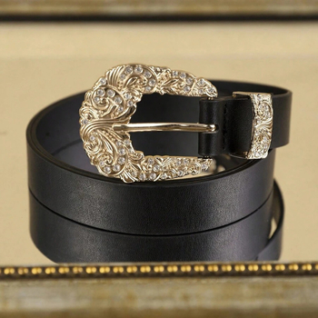 Δερμάτινη ζώνη με χρυσή μεταλλική αγκράφα, μποέμ στυλ, αγκράφα τύπου σκοινιού, Red Bean υλικό, SH58714472