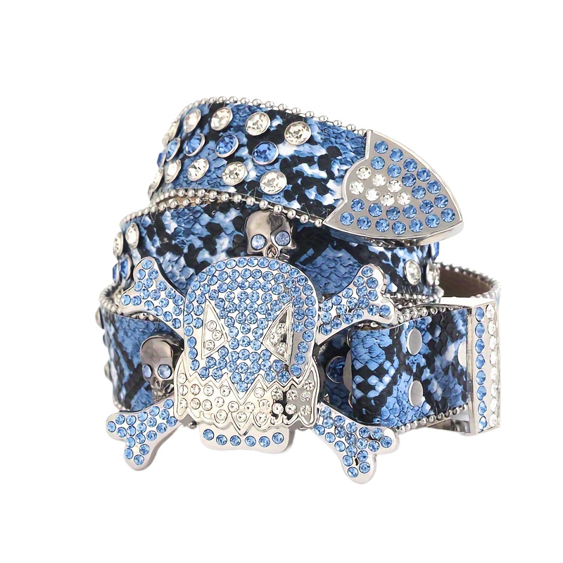 PU bőr öv, ötvözet csattal, 2–4 cm szélesség, punk/hip-hop/Inst stílus, forró lyukasztásos megmunkálás.