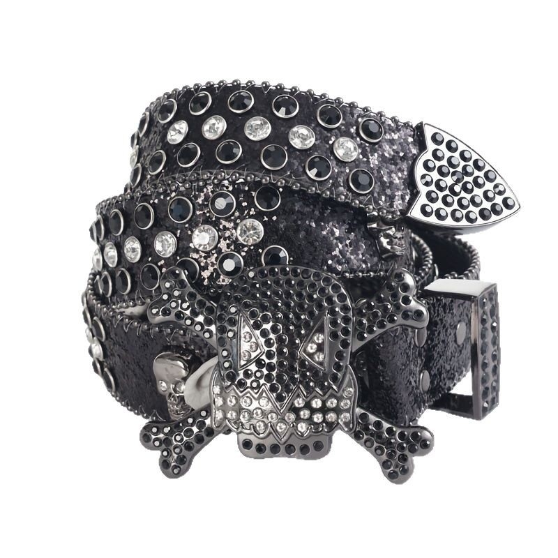 PU bőr öv, ötvözet csattal, 2–4 cm szélesség, punk/hip-hop/Inst stílus, forró lyukasztásos megmunkálás.