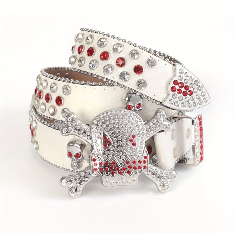 PU bőr öv, ötvözet csattal, 2–4 cm szélesség, punk/hip-hop/Inst stílus, forró lyukasztásos megmunkálás.