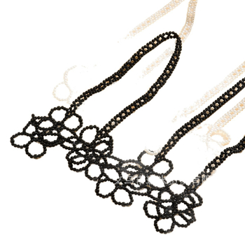 Χειροποίητα υφαντή τιράντα με αξεσουάρ μέσης και χάντρες σε σχήμα κενών λουλουδιών (Άνοιξη 2025)