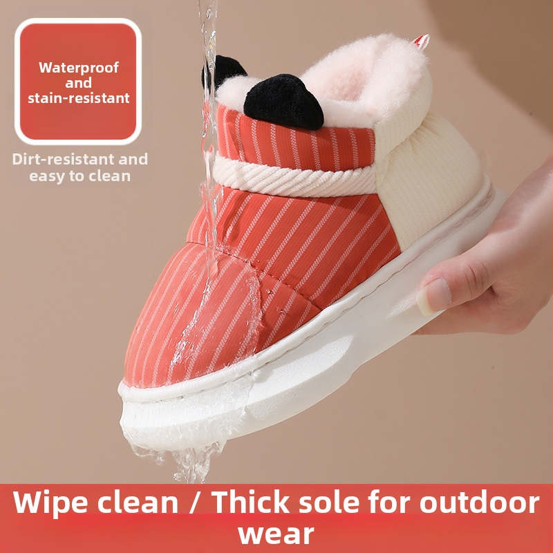 Detské zimné domáce topánky s karikatúrnym vzorom, vrchný materiál syntetická koža, podrážka PVC, vek 4–12 rokov, zima 2024