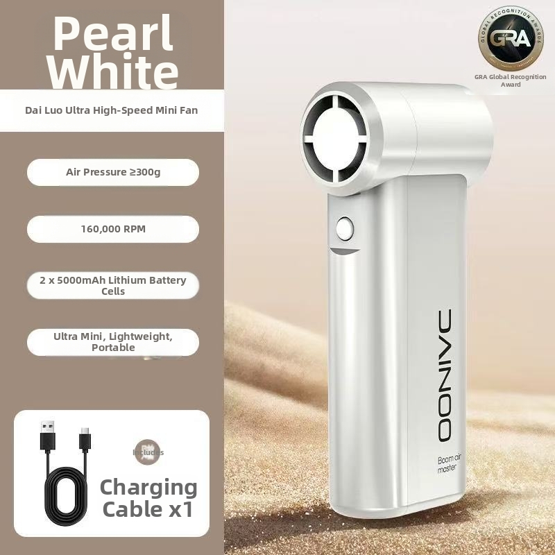 Ръчен вентилатор с турбина F18, вградена батерия 4000mAh, 4 нива на скорост, роторна лопатка за прах, шум ≥71dB