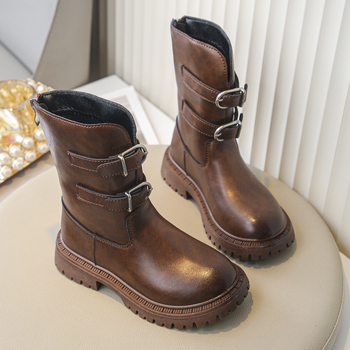 Martin μποτάκια PU επάνω μέρος, καουτσούκ σόλα, χαμηλό shaft, φερμουάρ πίσω