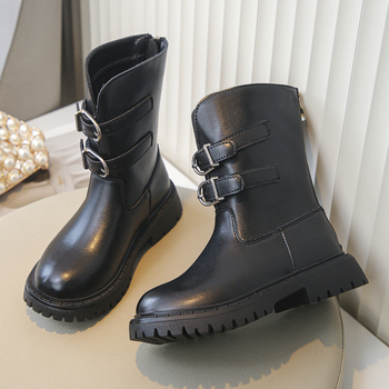 Martin μποτάκια PU επάνω μέρος, καουτσούκ σόλα, χαμηλό shaft, φερμουάρ πίσω