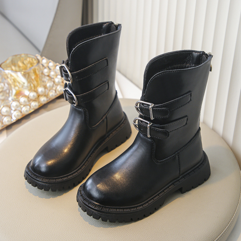 Martin μποτάκια PU επάνω μέρος, καουτσούκ σόλα, χαμηλό shaft, φερμουάρ πίσω