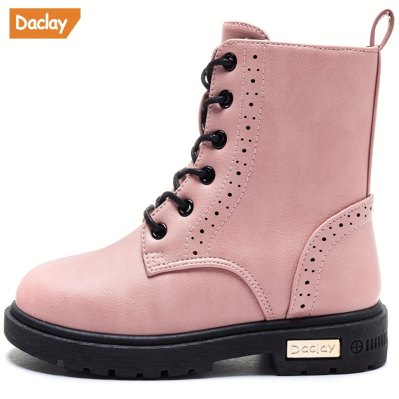 Mergaitėms botai su PU viršumi ir anti-slydimo guminiu padu rudeniui, unisex, 13-16 metų