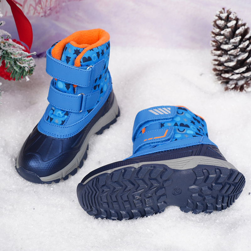 Παιδικά χειμερινά μποτάκια χιονιού με ψηλό ύψος, επάνω από συνθετικό δέρμα, αδιάβροα, αντιολισθητική σόλα, φαρδιά επένδυση από παχύ βαμβάκι, για παιδιά 7–16 ετών