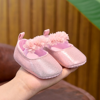 Παιδικά παπούτσια για κορίτσια 12–36 μηνών – στυλ πριγκίπισσας, αναπνεύσιμο άνω μέρος από βαμβάκι, ελαστικό κλείσιμο, άνοιξη-φθινόπωρο, εσωτερικά παπούτσια