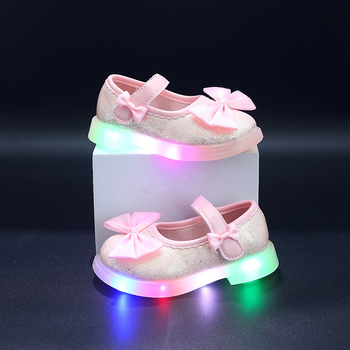 Παπούτσια με φωτισμό για κορίτσια, PU επάνω μέρος, σόλα TPR, κλείσιμο Velcro, 4–6 ετών