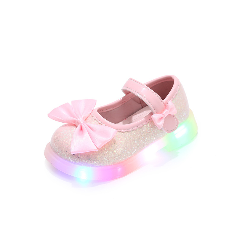 Šviesūs bateliai mergaitėms, PU viršus, TPR padas, Velcro užsegimas, 4–6 metų amžius