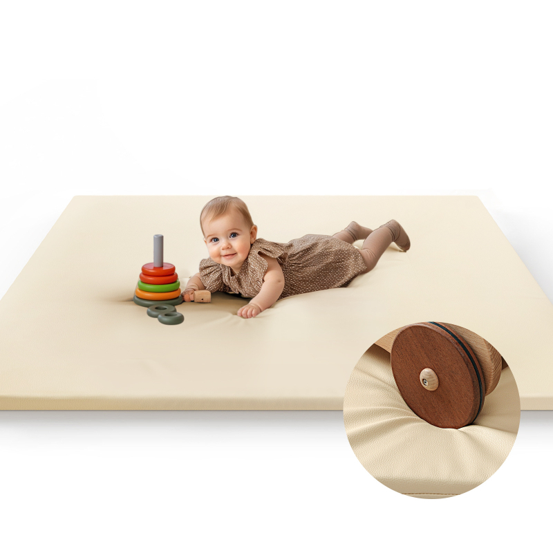 PU rāpošanas paklājs mājas lietošanai – ūdensizturīgs un izmazgājams, ar noņemamu rāvējslēdzēju, 3 cm biezums, piemērots bērniem 4–6 gadiem