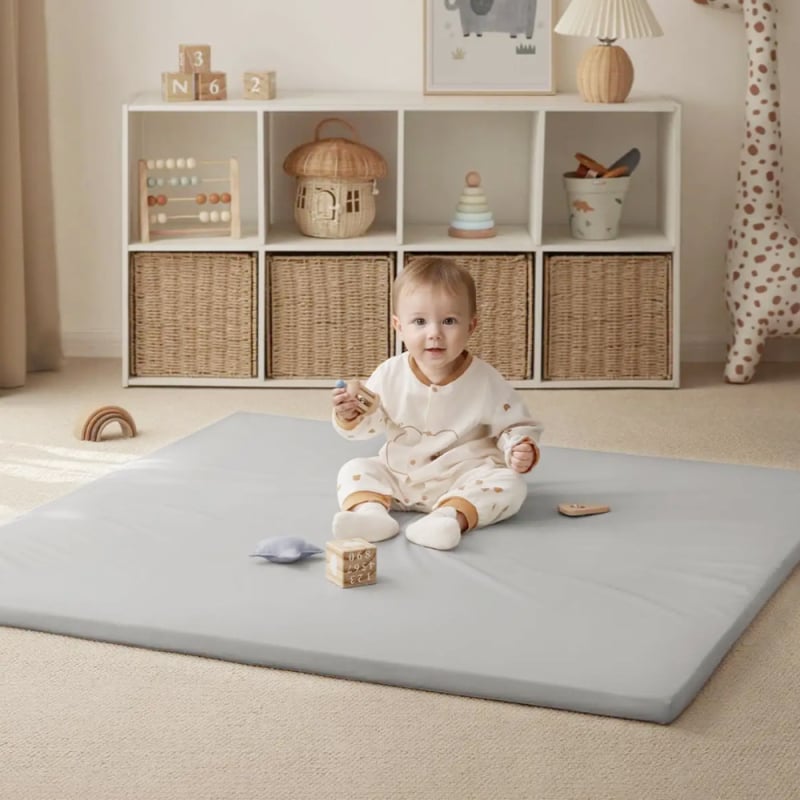 PU rāpošanas paklājs mājas lietošanai – ūdensizturīgs un izmazgājams, ar noņemamu rāvējslēdzēju, 3 cm biezums, piemērots bērniem 4–6 gadiem