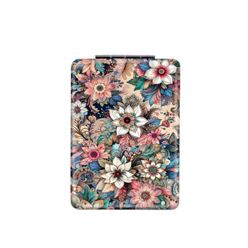 Разгъваемо портативно огледало за грим с карикатурен дизайн — ръчно огледало за грим, рамка PU/PS/PVC