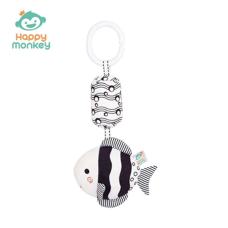 Tololo плюшено висящо звънче за креватче – за бебета и деца 0–3 г; визуална стимулация, координация ръка-око, сенсорно развитие