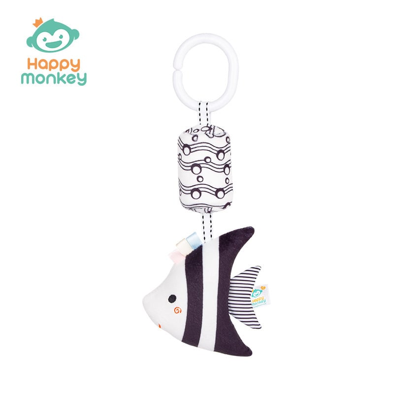 Tololo плюшено висящо звънче за креватче – за бебета и деца 0–3 г; визуална стимулация, координация ръка-око, сенсорно развитие