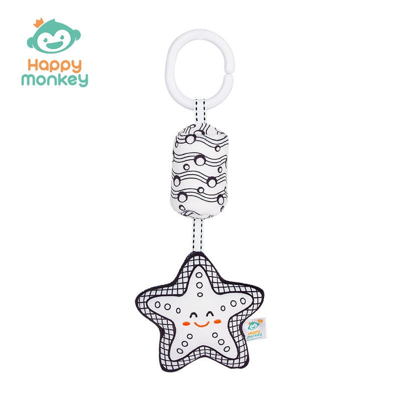 Tololo плюшено висящо звънче за креватче – за бебета и деца 0–3 г; визуална стимулация, координация ръка-око, сенсорно развитие