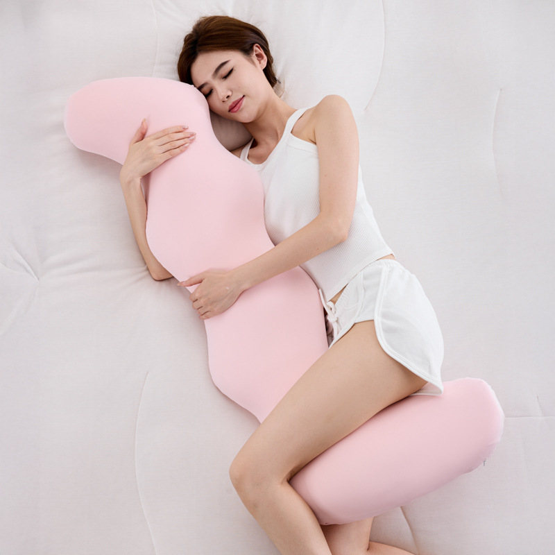 Perna de îmbrățișare pentru gravide cu umplutură Memory Cotton; material exterior 89% fibre de poliamidă + 11% spandex; stil Fresh and Cute; procesare personalizată: Da