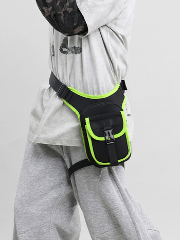 Τσάντα μηρού για μοτοσικλέτα με crossbody σχεδίαση, στυλ street-trend, πολυεστερικό υλικό, λανσάρισμα άνοιξη 2025, για ταξίδια αναψυχής