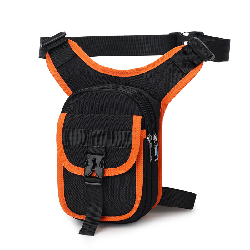 Motociklo kelionėms kojos maišelis su crossbody dizainu, gatvės mados stilius, poliesterio medžiaga, 2025 m. pavasario leidimas, laisvalaikio kelionėms