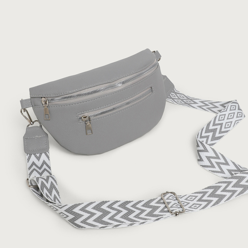 PU materiāla crossbody somiņa, Dumpling Bag stils, rāvējslēdzējs, telefona kabata, taisnstūra forma