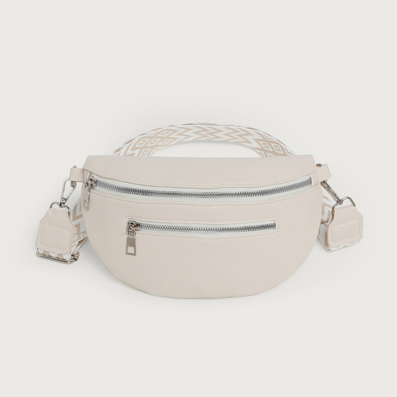 PU materiāla crossbody somiņa, Dumpling Bag stils, rāvējslēdzējs, telefona kabata, taisnstūra forma