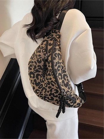 PU мъжка чанта за кръст, леопардов принт, за ежедневни пътувания, артикул zk1730881859223130278