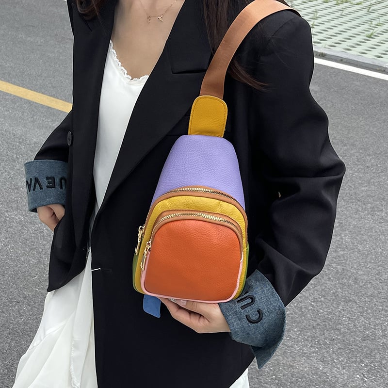 Γυναικεία Τσάντα Γνήσιου Δέρματος Crossbody - Underarm Στυλ, Κάθετη Τετράγωνη Μορφή, Φερμουάρ (Υλικό: Γνήσιο Δέρμα; Τύπος Δέρματος: Κορυφαίο Δέρμα Αγελάδας; Στυλ Τσάντας: Underarm; Μορφή: Κάθετη Τετράγωνη; Κλείσιμο: Φερμουάρ)