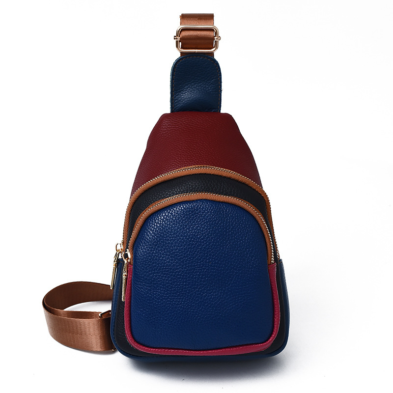 Sieviešu Crossbody soma no īstas ādas - Stils: paduses soma, Vertikāla kvadrāta forma, Rāvējslēdzēja aizvēršana (Materiāls: īsta āda; Ādas tips: augšējā graudainā āda; Stils: paduses soma; Forma: vertikāls kvadrāts; Aizvērums: rāvējslēdzējs)