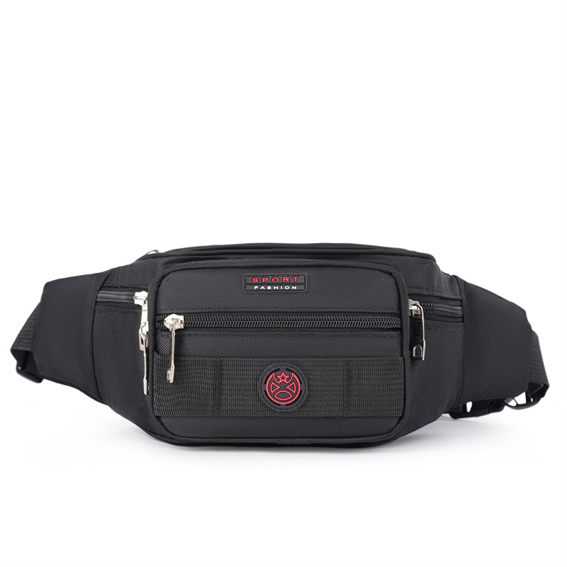 Ανδρική τσάντα μέσης από Οξφόρντ ύφασμα, στυλ αναψυχής για ταξίδια, λειτουργία επέκτασης, πολυεστερική επένδυση