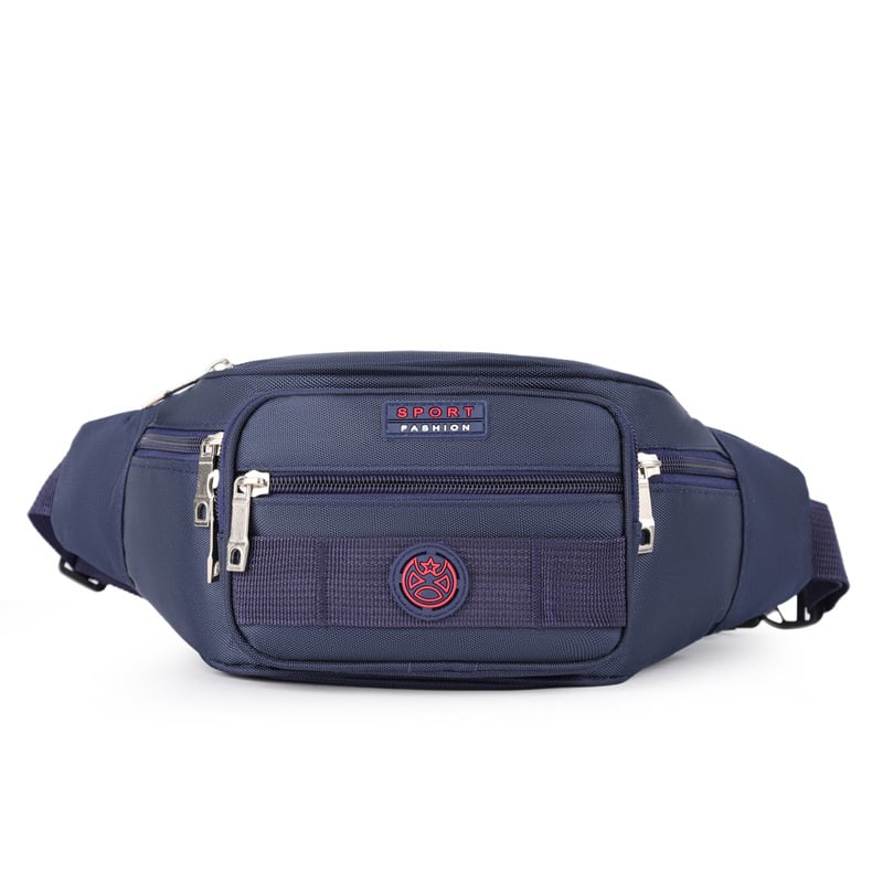 Ανδρική τσάντα μέσης από Οξφόρντ ύφασμα, στυλ αναψυχής για ταξίδια, λειτουργία επέκτασης, πολυεστερική επένδυση