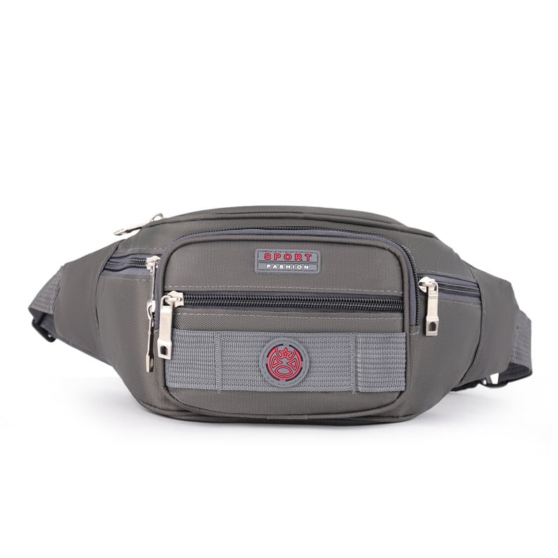 Ανδρική τσάντα μέσης από Οξφόρντ ύφασμα, στυλ αναψυχής για ταξίδια, λειτουργία επέκτασης, πολυεστερική επένδυση