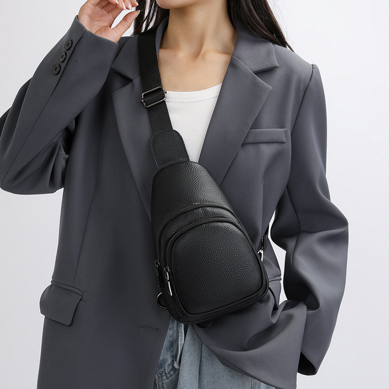 Krosbody rankinė iš tikros odos, top grain karvės odos, miesto minimalistinis stilius, užtrauktukas, poliesterio pamušalas