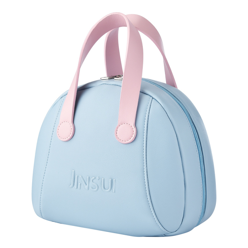 PU medžiagos kosmetinė kubo formos kelioninė kosmetikos dėžutė su atskiromis dalimis