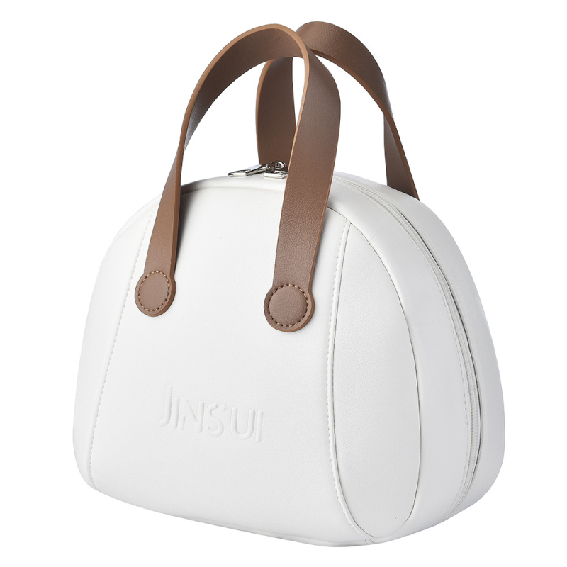 PU medžiagos kosmetinė kubo formos kelioninė kosmetikos dėžutė su atskiromis dalimis