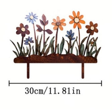 Σιδερένιο κηπουρικό κοντάρι για λουλούδια με γεωμετρικό σχήμα, αμερικανικού στυλ