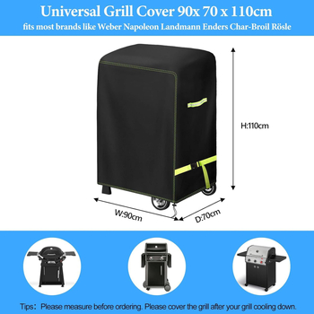 Āra grila pārsegs — Oxford audums, ūdensnecaurlaidīgs, putekļu izturīgs, pārnēsājams