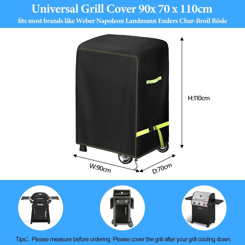 Āra grila pārsegs — Oxford audums, ūdensnecaurlaidīgs, putekļu izturīgs, pārnēsājams