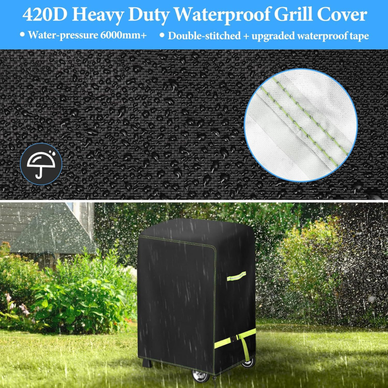 Āra grila pārsegs — Oxford audums, ūdensnecaurlaidīgs, putekļu izturīgs, pārnēsājams