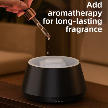 2-σε-1 Διαχύτης Αιθέριων Ελαίων και Υγραντήρας με Λεπτό Ψεκασμό Ατμοποίησης και Φλόγα LED για Επιτραπέζια Ατμόσφαιρα