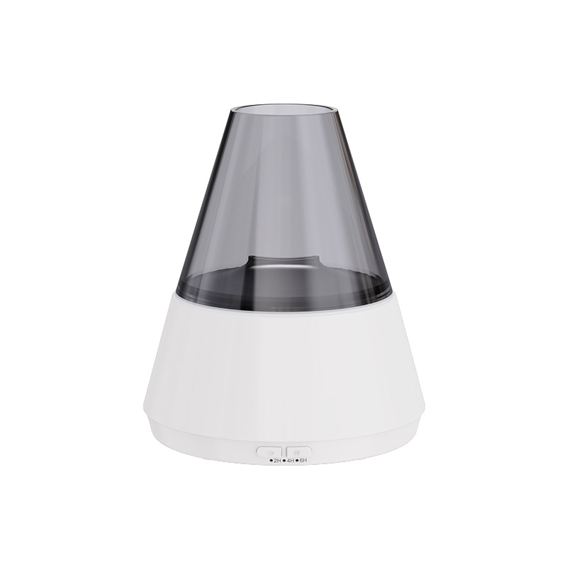 2-σε-1 Διαχύτης Αιθέριων Ελαίων και Υγραντήρας με Λεπτό Ψεκασμό Ατμοποίησης και Φλόγα LED για Επιτραπέζια Ατμόσφαιρα