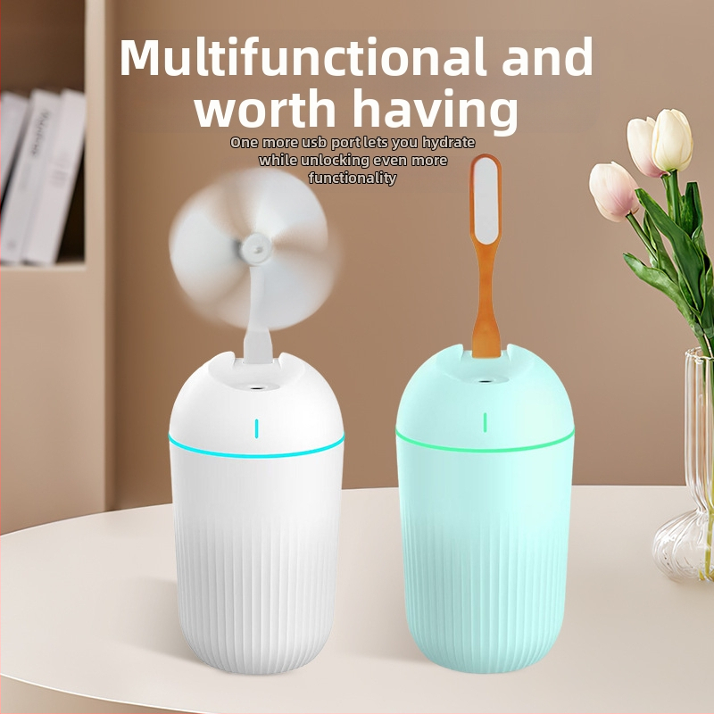 Увлажнител X5, USB захранване, резервоар 0,5 л, 1 изход за мъгла, амбиентно осветление